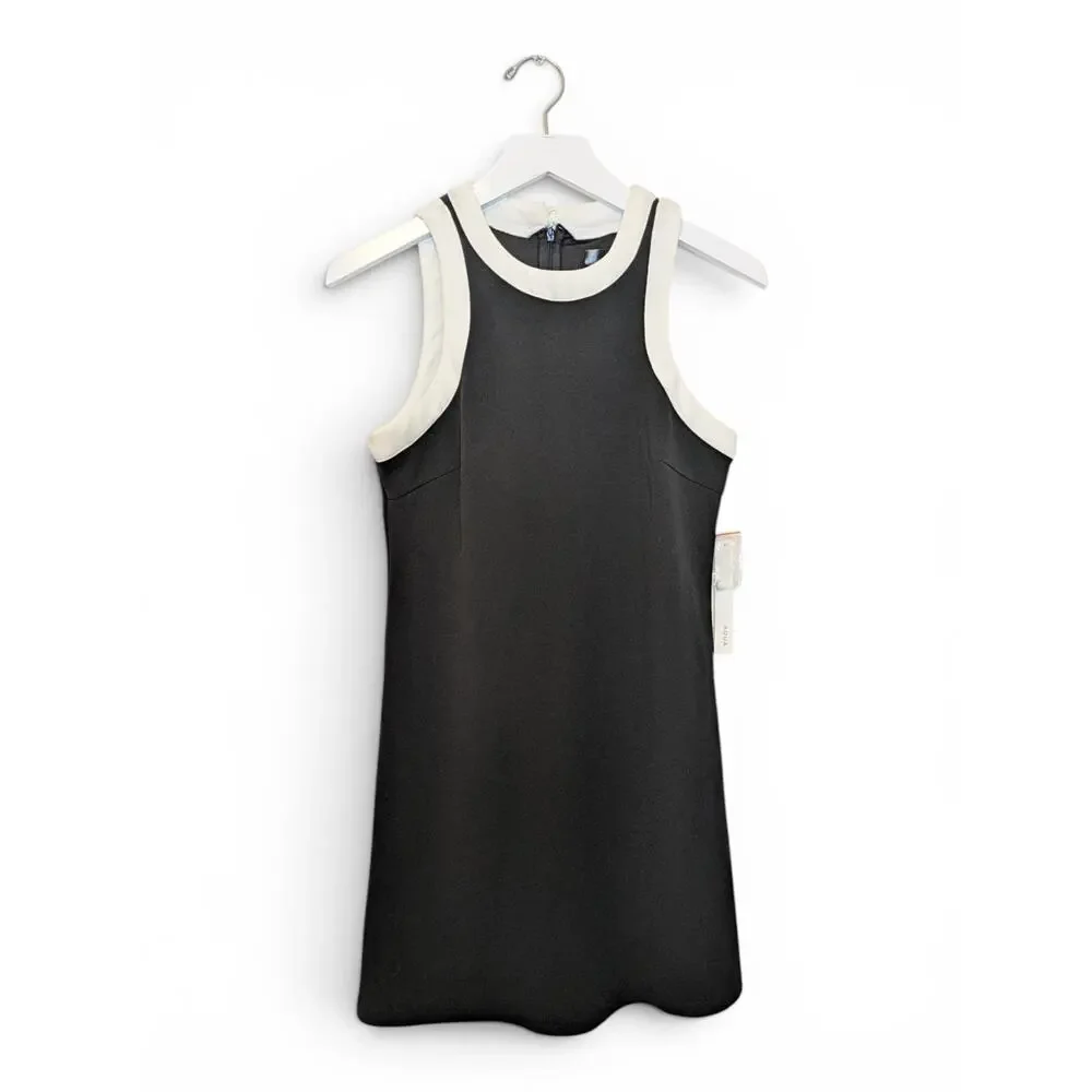 AQUA by Bloomingdales Black & White Racerback Mini Dress - Size Small - Picture 5 of 10